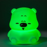 L'orso della luce notturna del sensore della lampada portatile del silicone ha condotto la lampada da tavolo dell'orso