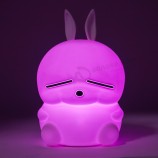 Baby schlafzimmer lampen cartoon haustiere kaninchen tischlampe silikon schlaf led kinder lampe nachtlicht für kinder