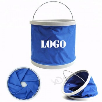 Logotipo personalizado camping portátil dobrável balde dobrável