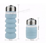 Silikon faltbare Wasserflasche Silikon faltbare faltbare Sportwasserflasche