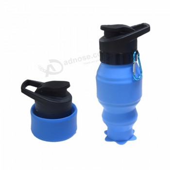 生态-Botella de agua deportiva de silicona plegable al aire libre