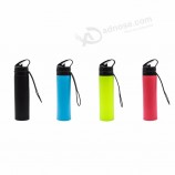 휴대용 캡으로 내구성이 600ml 접이식 foldable 스포츠 실리콘 물병
