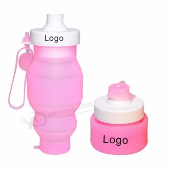large capacity foldable collapsible silicone water bottle