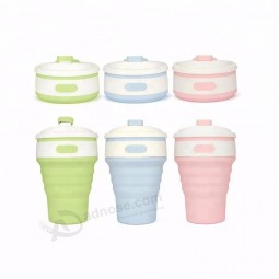 Haltbare Shaker Sport tragbare Silikon faltbare Wasserflasche