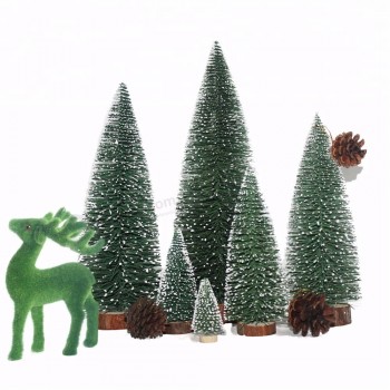 árvore da agulha do pinho da decoração do Natal que neva mini árvore de Natal da mesa da árvore de Natal
