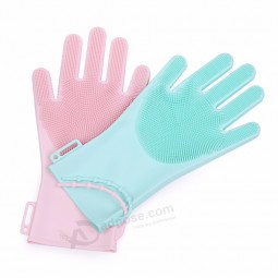 Magische hittebestendige afstoffen keuken servies borstel scrubber handschoenen siliconen reinigingsdoekje wassen handschoenen