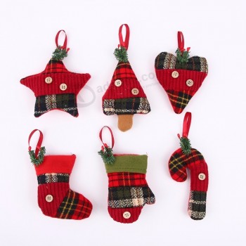 популярные рождественские 6 комплектов решетчатых подвесок орнамента