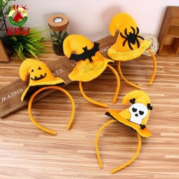 Sombrero amarillo modelado decoraciones de halloween diadema
