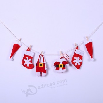 Fashional opknoping vlag kerst ornament opknoping decoratie