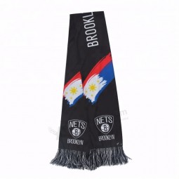 Digitale afdrukken sjaal heet verkoop voetbalfans gebreide sjaal
