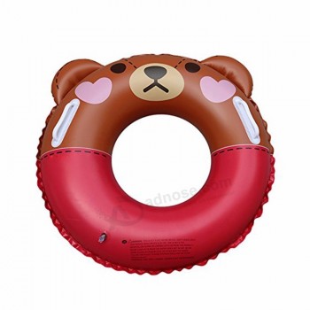 OEM nadar aire piscina lago salón playa juguete personalizado animal pvc inflable oso piscina flotador