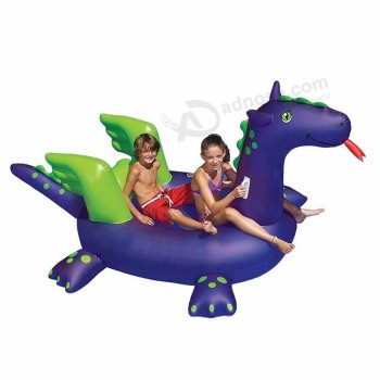 OEM verano playa piscina fiesta salón balsa decoraciones juguetes inflables dragón piscina flotador