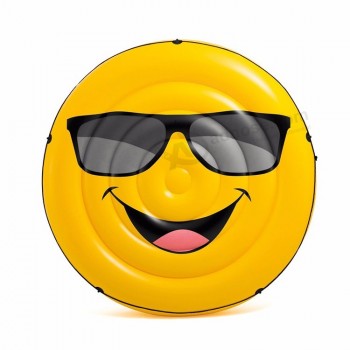 Hochwertige pvc lustige dauerhafte aufblasbare emoji pool schwimmer