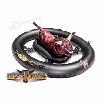 Factory children adult pool games inflatable bull swimming float rider/pool toys