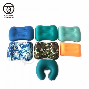 custom ultralight outdoor travel beach camping compressible inflatable travel pillow set