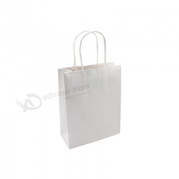 Customized Print White Kraft In Stock Paper Bag with your logo