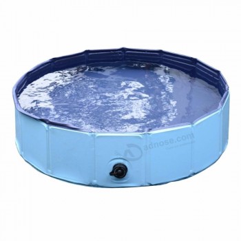 屋外の携帯用プラスチック犬のプールの折り畳み式の大きい犬ペットプールの浴槽