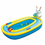 Piscina inflable para bebe con canasta de baloncesto