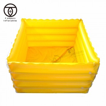 Piscine extérieure pour eau fournit le plus grand rectangle jaune portable bébé enfants piscines gonflables