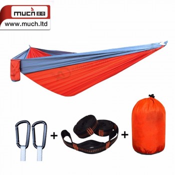 Tragbare Fallschirm-Nylonhängematte des doppelten kampierenden Seils im Freien