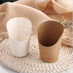 Otor hot selling aangepaste logo wegwerp frietjes snack kraftpapier cup