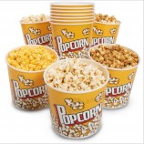 Produttore di marca di otor amazon vendita calda stampa personalizzata singola parete tazza di carta secchio popcorn secchio