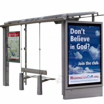 Cheap Customized Advertising Light Box Bus Stop Shelter