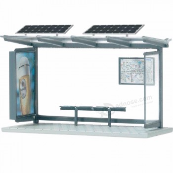 Fabricantes de paradas de bus solares con caja de luz publicitaria