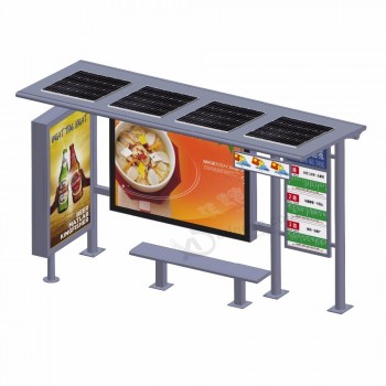 Solar moderne metalen bushalte onderdak custom