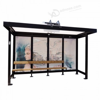 City modern bus stop stainless steel bus shelter materials