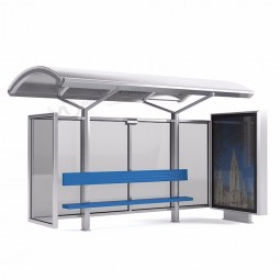 metal structure bus station designs with light box