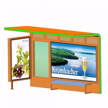 manufacturer bus stop shelter with advertising light box mupi