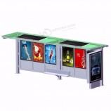 Display pubblicitario esterno shelter bus solare personalizzato