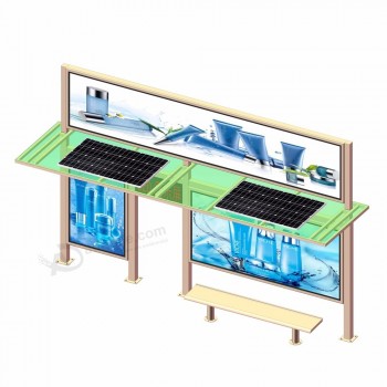 Moderna stazione degli autobus rifugio design solare fermata autobus personalizzato