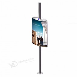 durability Lamp post advertising double sided light box