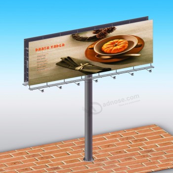 Structure de panneau d'affichage en acier à deux faces publicitaires