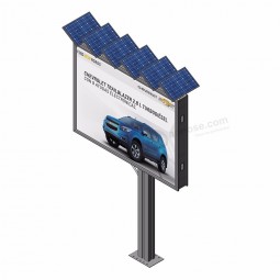 advertising front-lit solar powered billboard