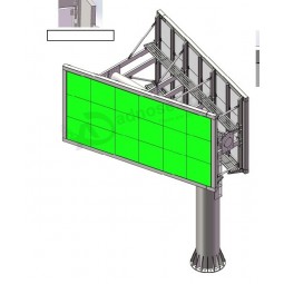 Doble cara en forma de v estructura led soporte de pantalla cartelera