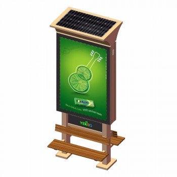 Outdoor advertising mupi solar power light box