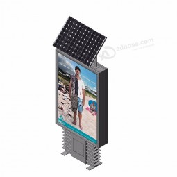 Energía solar exterior doble cara caja de luz personalizada