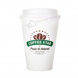 La fabbrica di marca di otor 8oz 12oz doppia parete tazza di caffè di carta increspata del grado alimentare con il coperchio di plastica