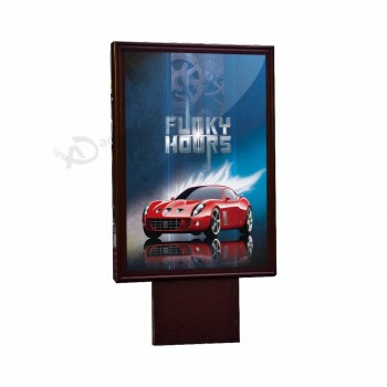 Moldura de alumínio de rolagem caixa de luz de publicidade mupi display personalizado