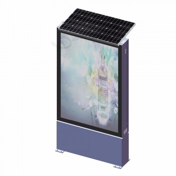 Outdoor advertising solar power double sided light box custom