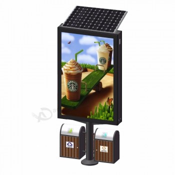 Outdoor furniture solar advertising light box custom