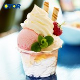 Otor 브랜드의 플라스틱 뚜껑이있는 8 온스 10 온스 pp 일회용 전자 레인지 수프 컵