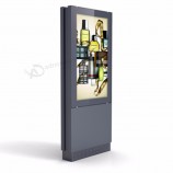 Soporte de suelo impermeable lcd pantalla táctil publicidad pantalla kiosco de publicidad personalizada