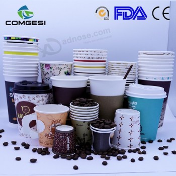 Aislado solo papel sall cups_offset papel de impresión cups_6oz vasos de papel personalizados
