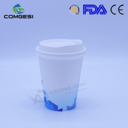 Weiße Tassen mit Deckel_weiß Einweg-Kaffeetassen mit Deckel_ripple Pappbecher