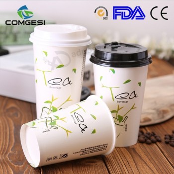 Tazas de café con logo_10oz Tazas de café desechables con logo impreso _ Tazas de café de alta calidad