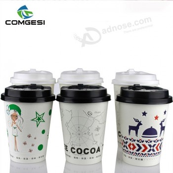 7オンスの Disposable coffee cup_color printed disposable coffee cup_disposable paper coffee cup